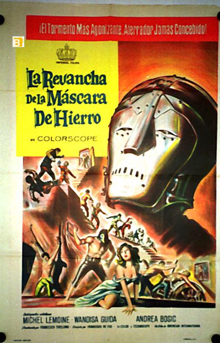Revancha De La Mascara De Hierro La 1961dir Francesco De Feocast Michel Lemoneandrea Bosicargentina 70x100 Cm 27x41 Inches 1 Sh Poster 1961 Kunst Nbsp Nbsp Grafik Nbsp Nbsp Poster Benito Original Movie Poster