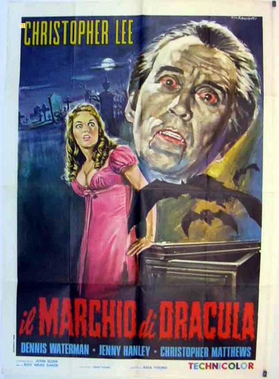 MARCHIO DI DRACULA, IL - 1970Dir ROY WARD BAKERCast: CHRISTOPHER LEEDENNIS WATERMANJENNY HANLEYITALIA - -100X140-Cm.-40X55-INCHES-2 SH.POSTER [ ]