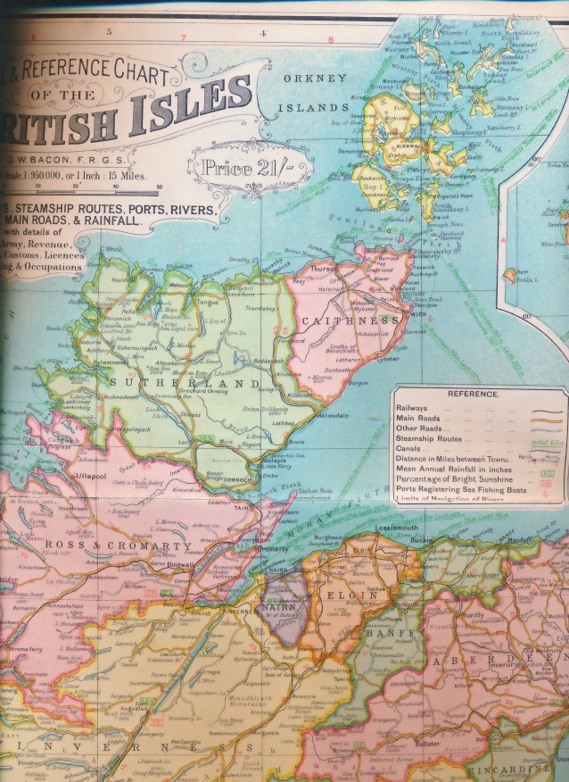 New Commercial & Reference Chart of the British Isles. Showing Railways 