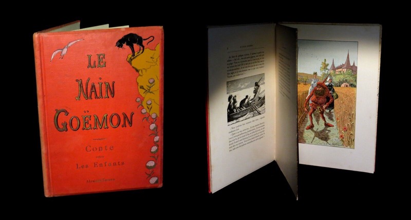 [Signé] Le Nain Goëmon - Conte illustré par l'auteur de 32 gravures en couleurs. LE MOUEL (Eugène) - SOUZE (Auguste, cartonnage signé de). [ ] [Couve