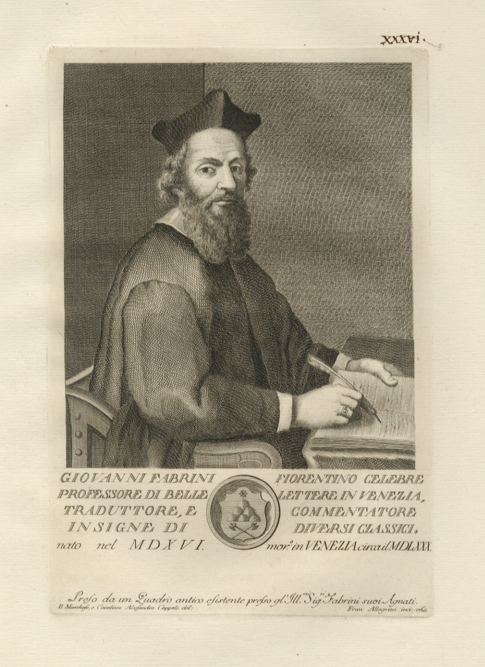 Giovanni Fabrini, fiorentino celebre, porfessore di belle lettere a