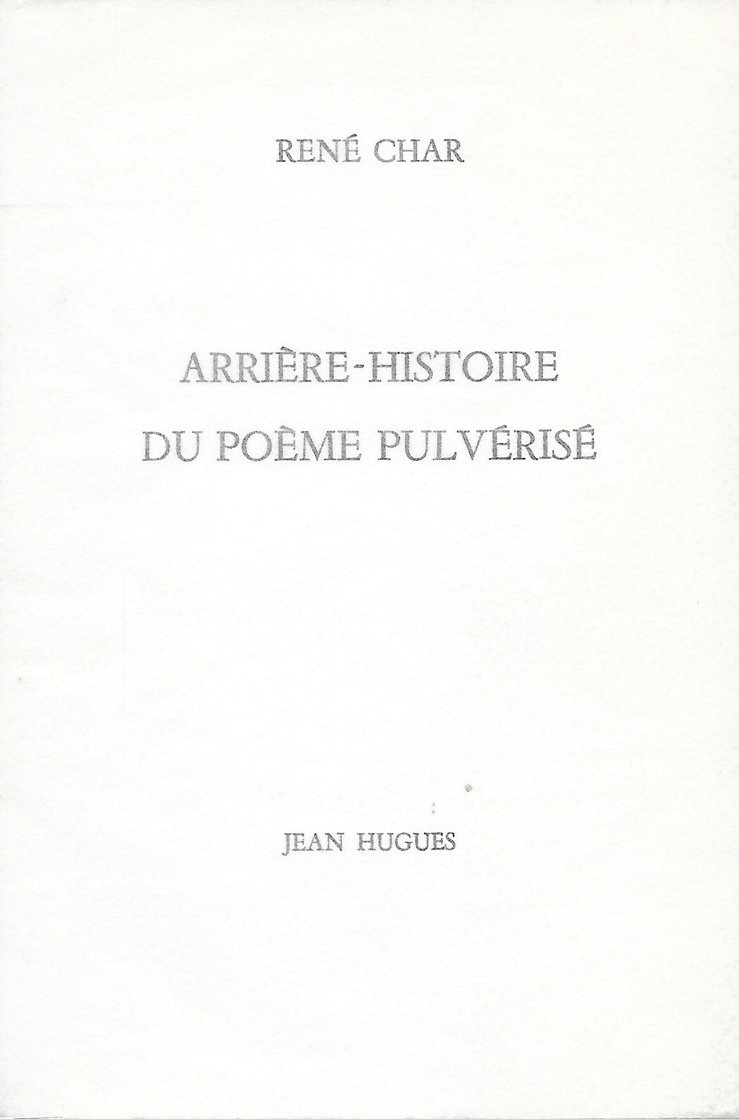 Char Rene Signed Abebooks