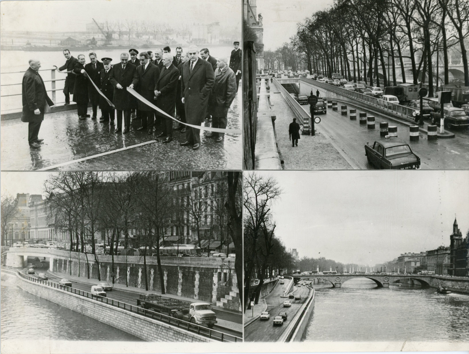 Paris, Pompidou inaugure la voie express par Photographie