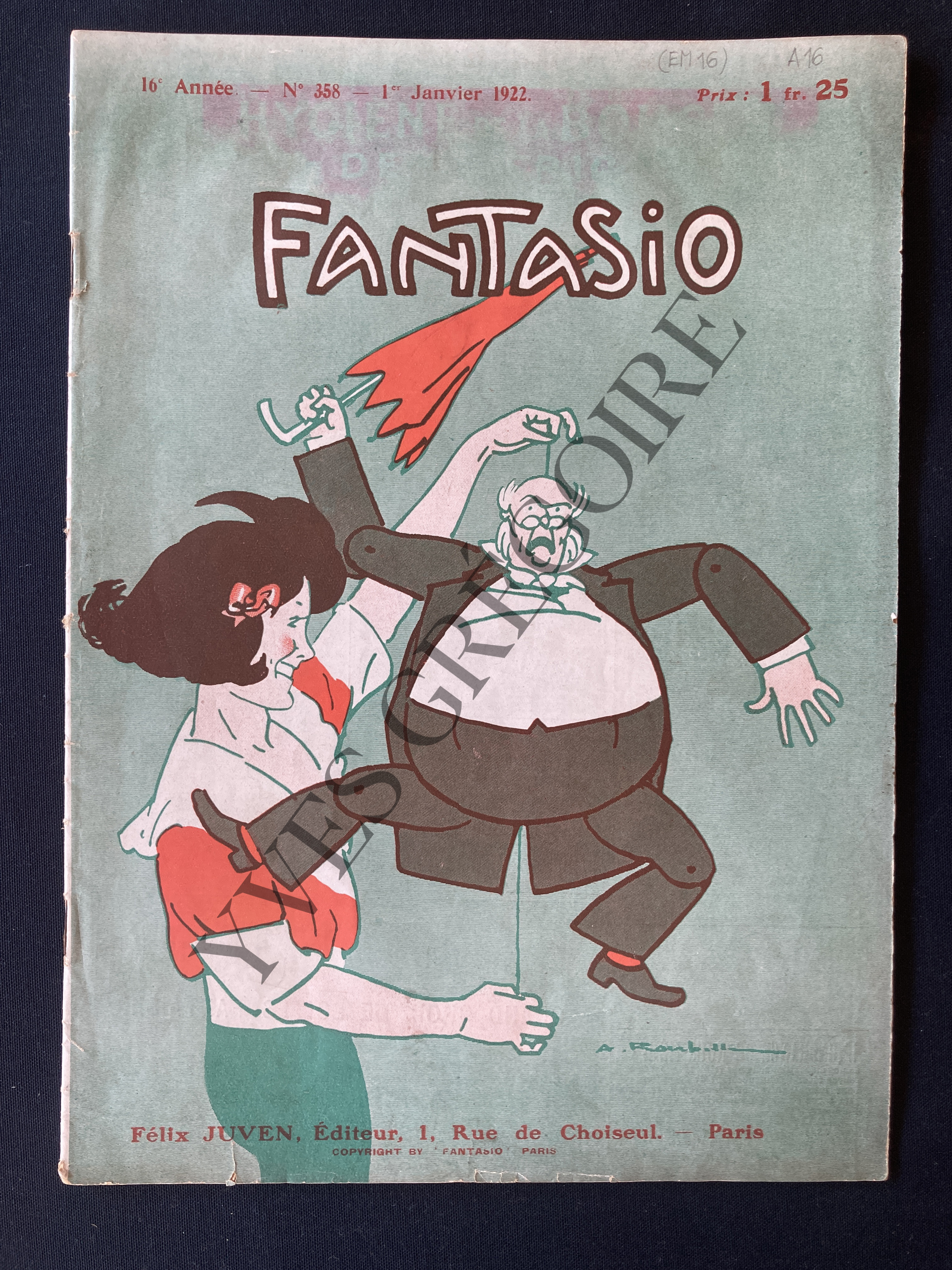FANTASIO-N°358-1 JANVIER 1922 [Très bon] [Couverture souple]