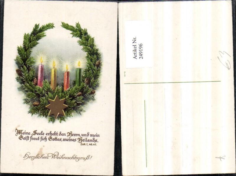249196,Weihnachten Tannenzweige Kerzen Zapfen Stern Spruch:  Manuscript / Paper Collectible | Versandhandel Lehenbauer