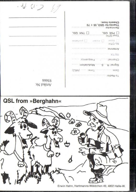 93666,QSL CB Karte Halle Westfalen Berghahn: Manuskript