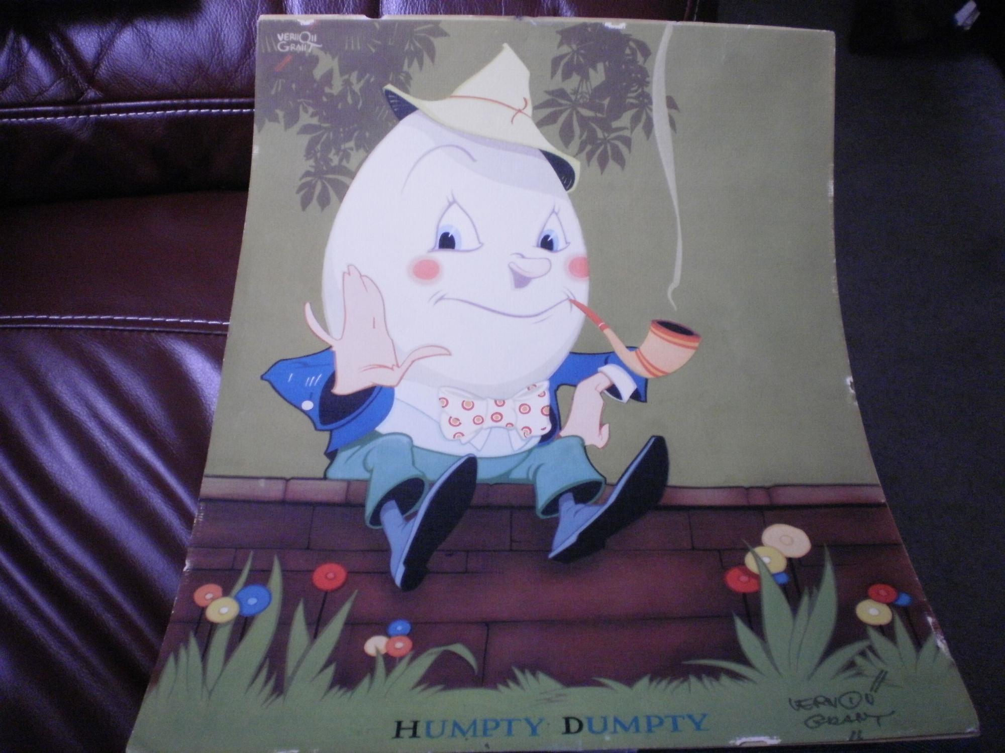 [Signé] Humpty Dumpty (Hand Signed) (Kellogg's Cereal Premium Promotional Print) Vernon Grant [Assez bon]