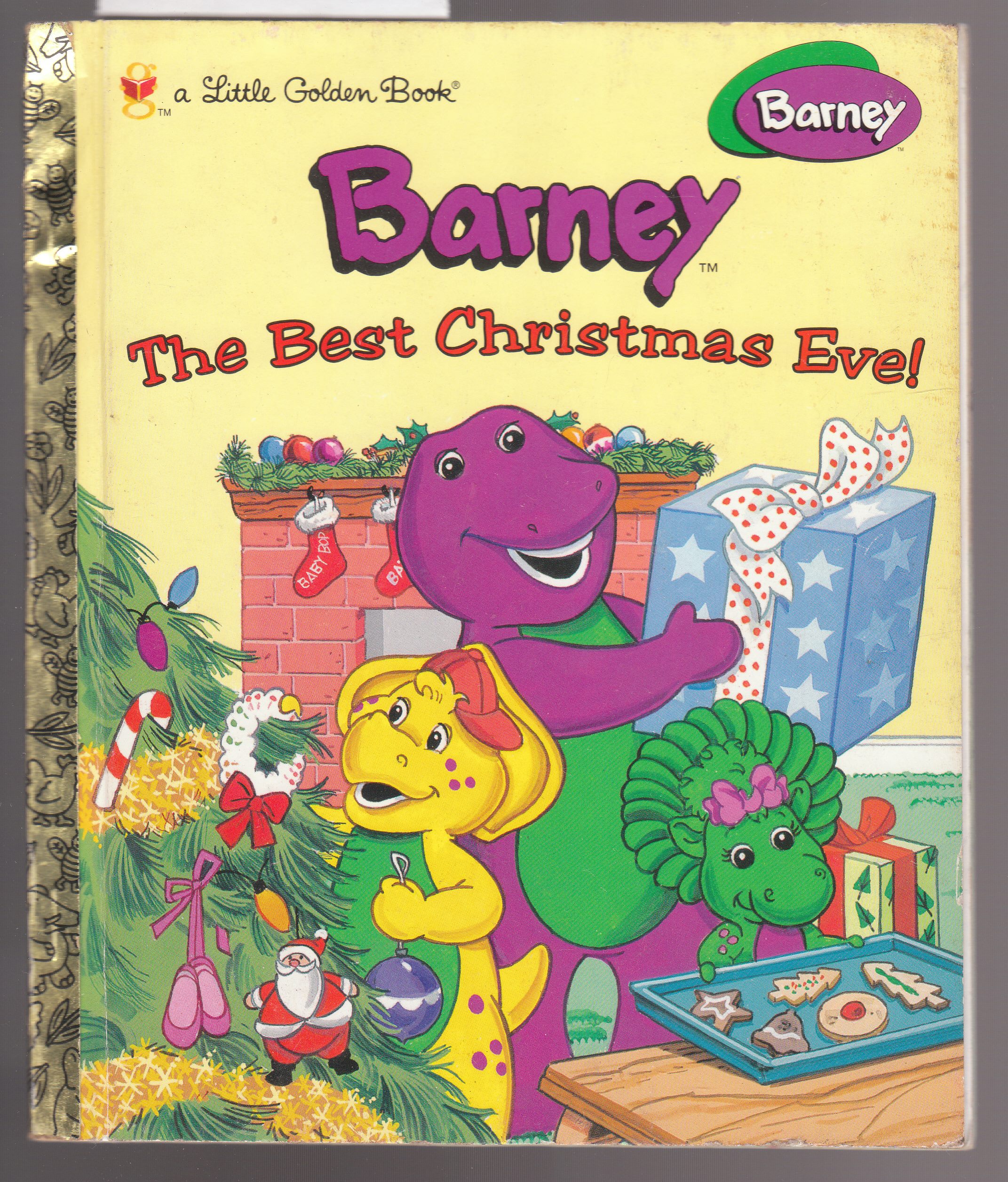 Barney - The Best Christmas Ever - A Little Golden Book by White, Stephen: Good Hard Cover (1997 