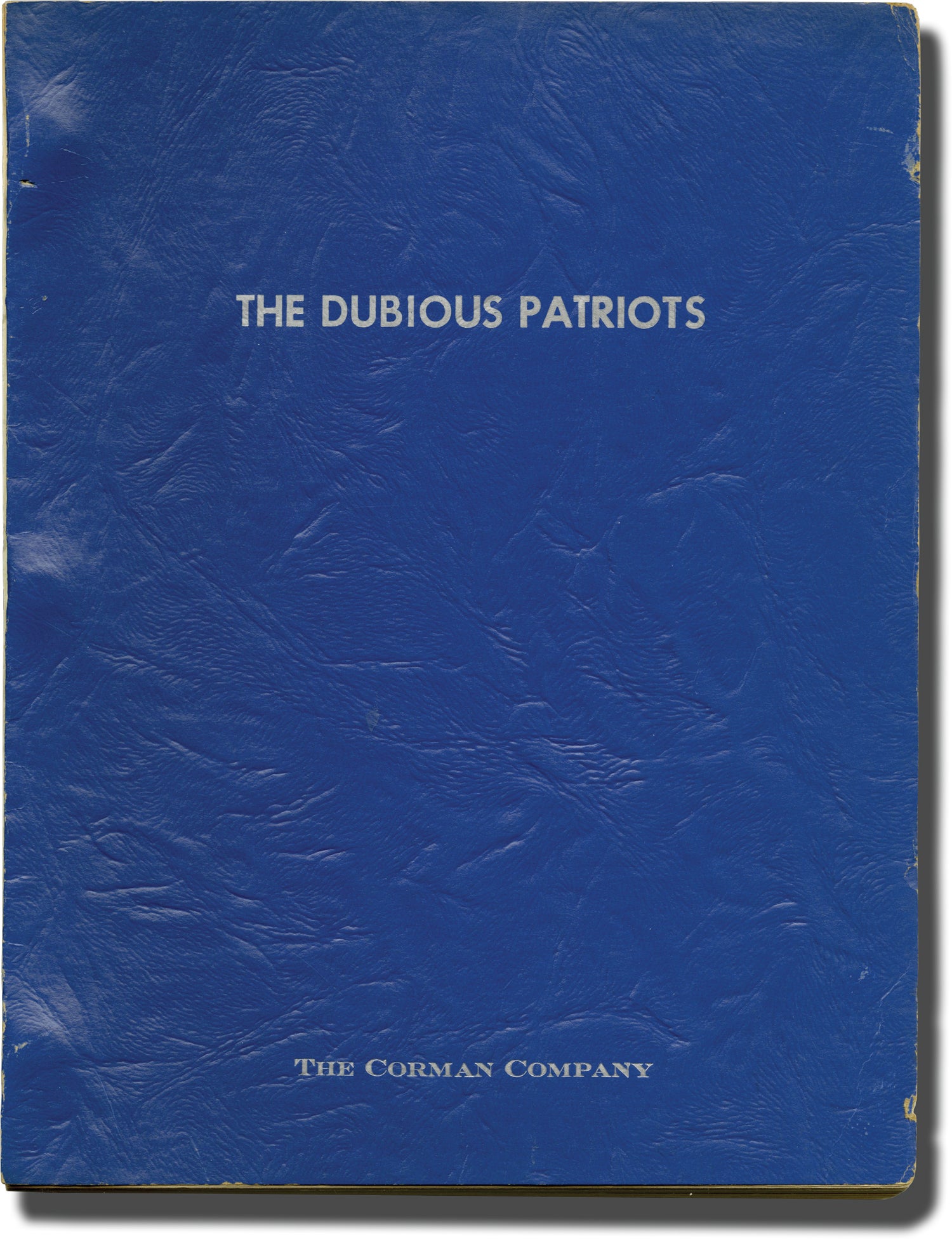 You Can T Win Em All Dubious Patriots Original Screenplay For The 1970 Film By Charles Bronson Tony Curtis Michele Mercier Patrick Magee Starring Peter Collinson Director Leo Gordon Screenwriter 1970 Manuscript Nbsp Nbsp Paper Nbsp