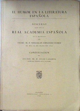 EL HUMOR EN LA LITERATURA SPAÑOLA REAL ACADEMIA ESPAÑOLA