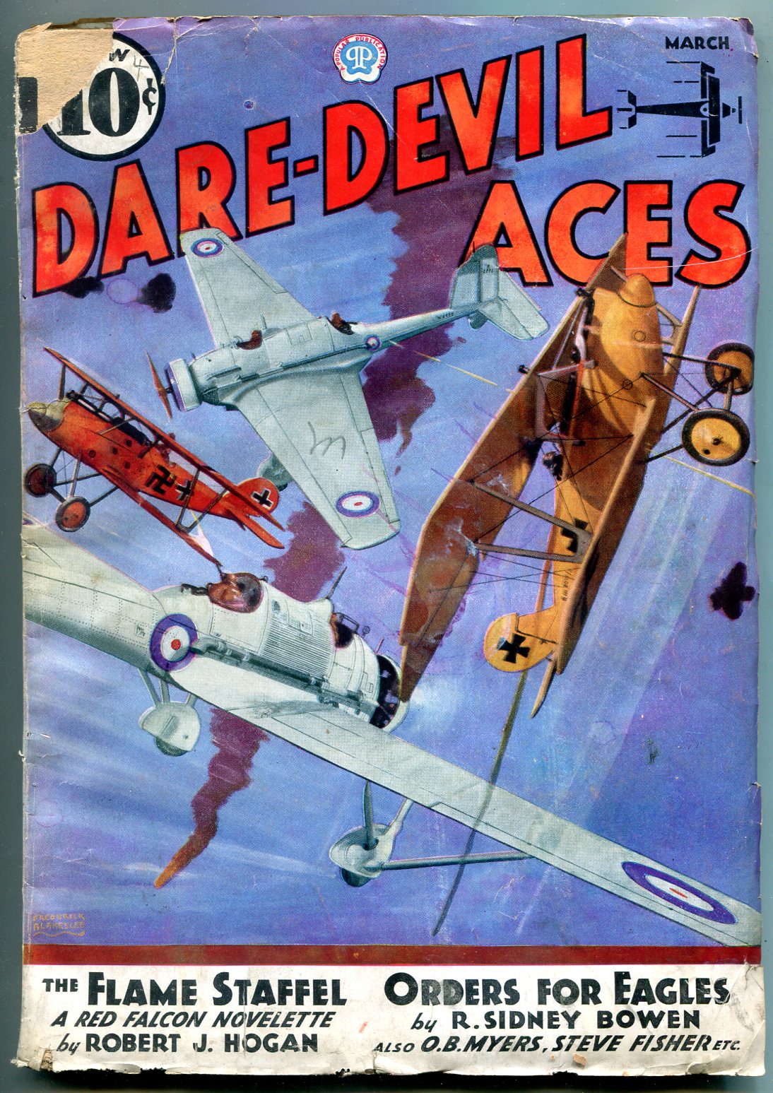 Dare Devil Aces Pulp March 1936 Flame Staffel Orders For Eagles