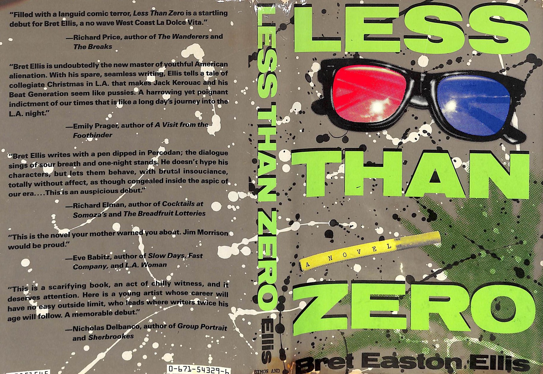 Less Than Zero by ELLIS, Bret Easton: Very Good Hardcover (1985) 1st