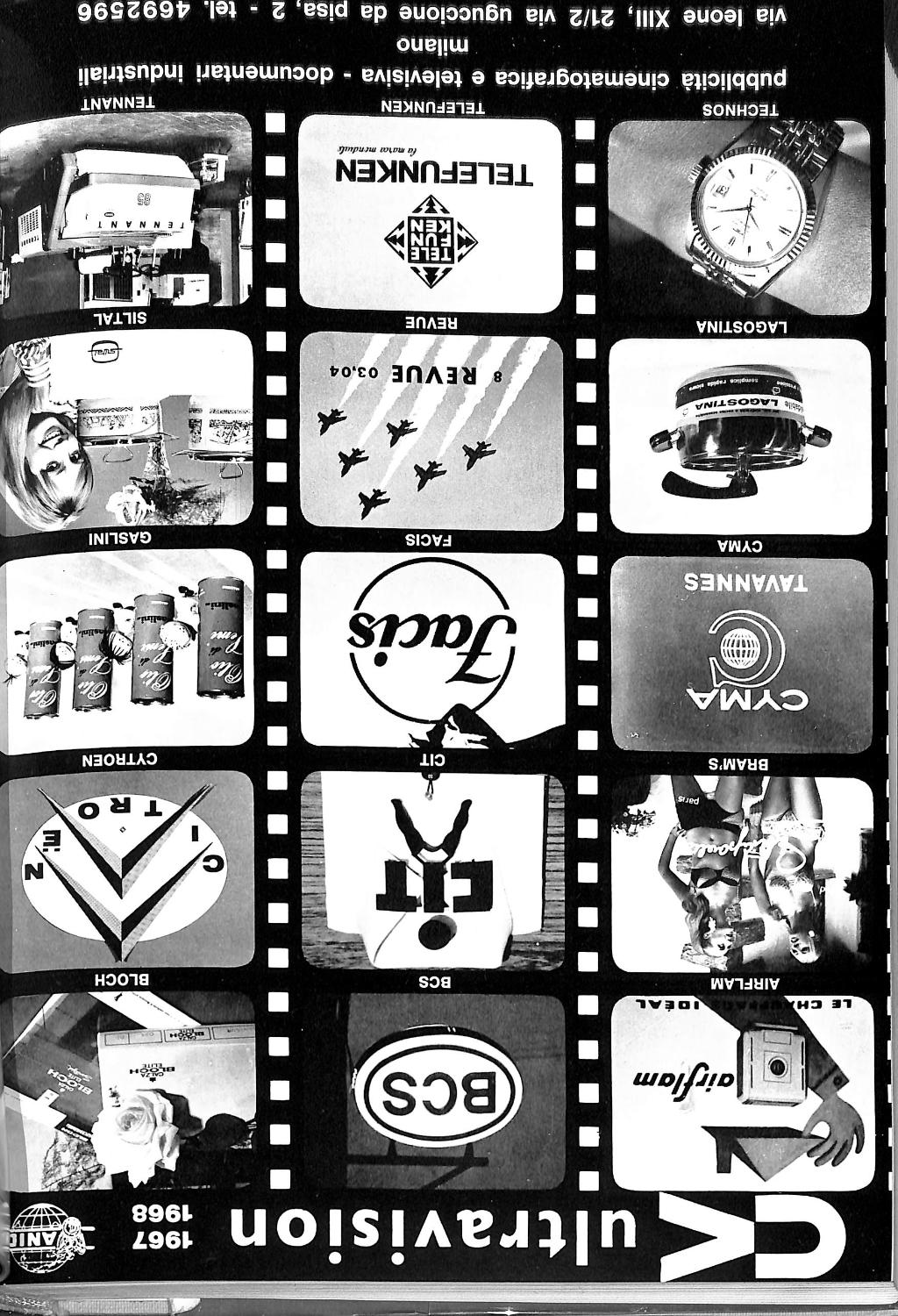 Pubblicita In Italia: Advertisiing In Italy 1967-1968: Very