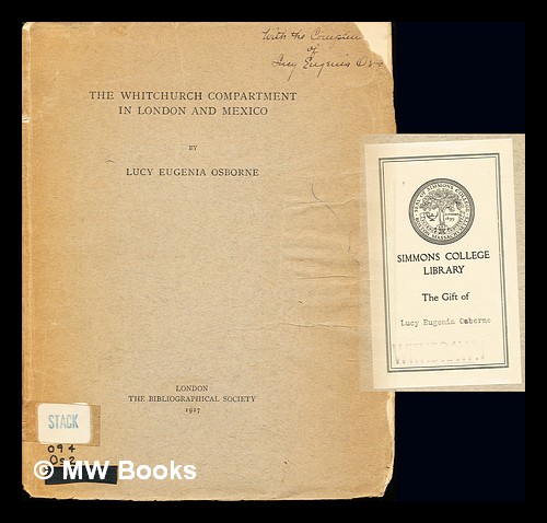The Whitchurch Compartment In London And Mexico Par Osborne Lucy