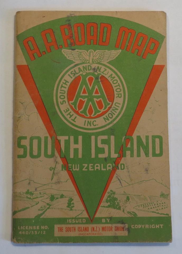 A.A. Road Map - South Island of New Zealand [The South Island (N.Z.) Motor Union] [Very Good] [Softcover]