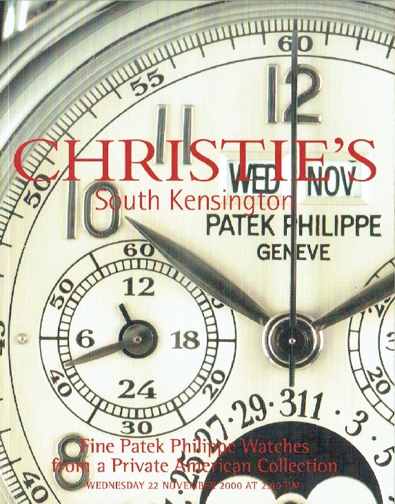 Christies November 2000 Fine Patek Philippe From Private American Collection Christies [Good]