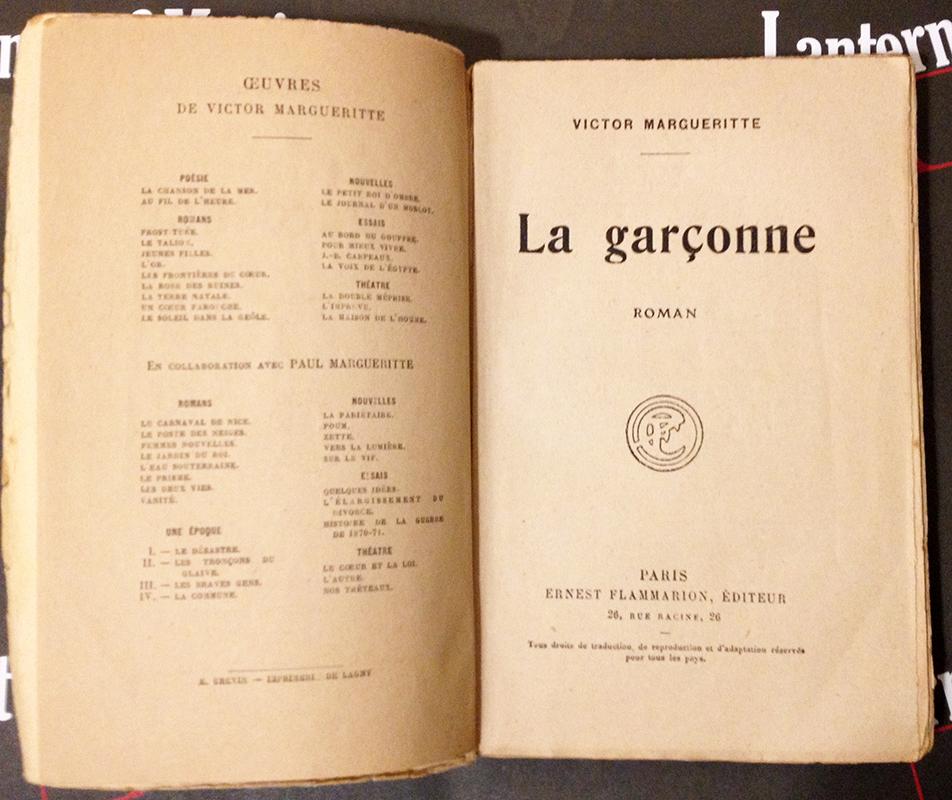 La Garçonne. Roman de moeurs by Victor Marguerite: buono Brossura (1922 ...