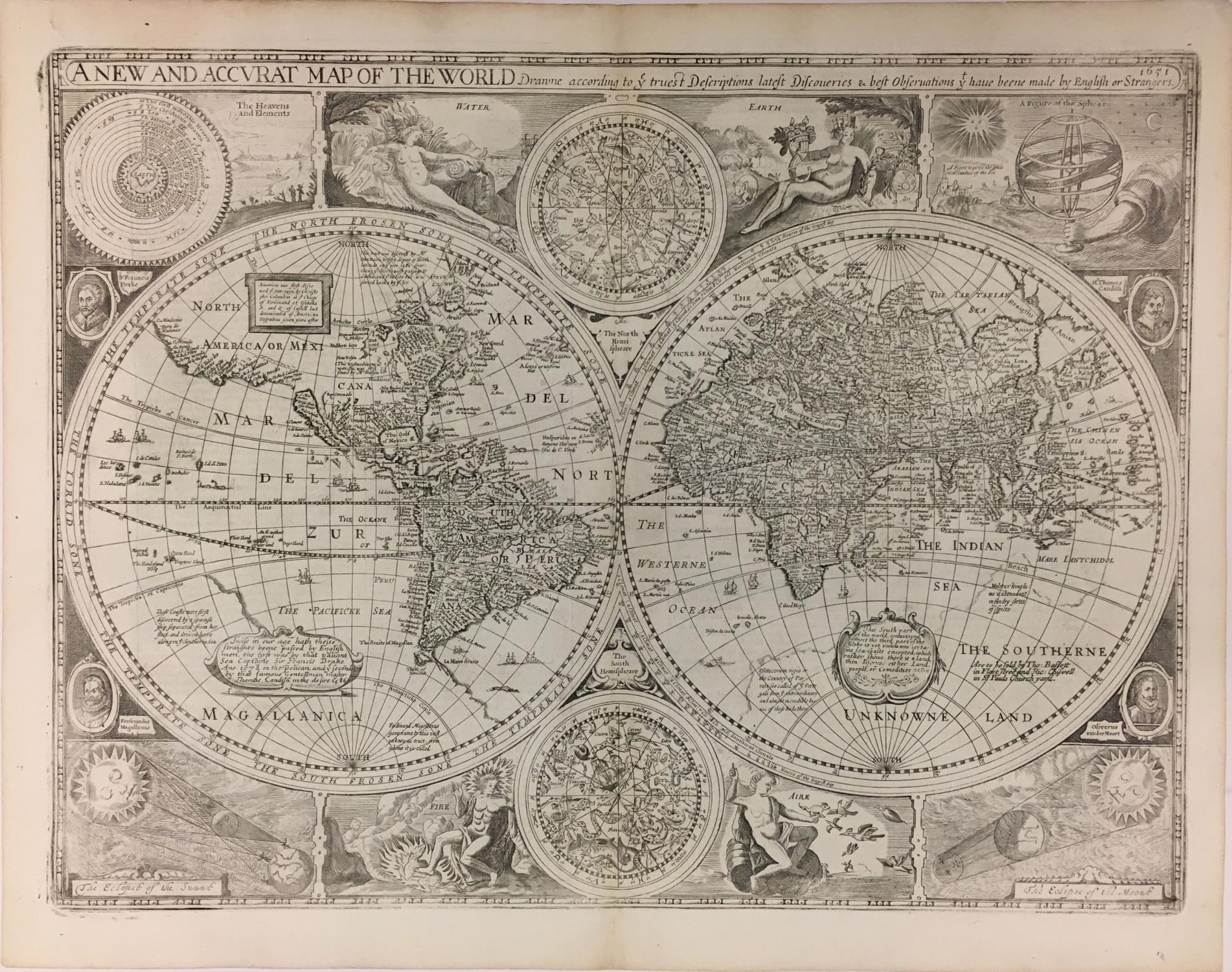 A New And Accvrat Map Of The World 1626 Map