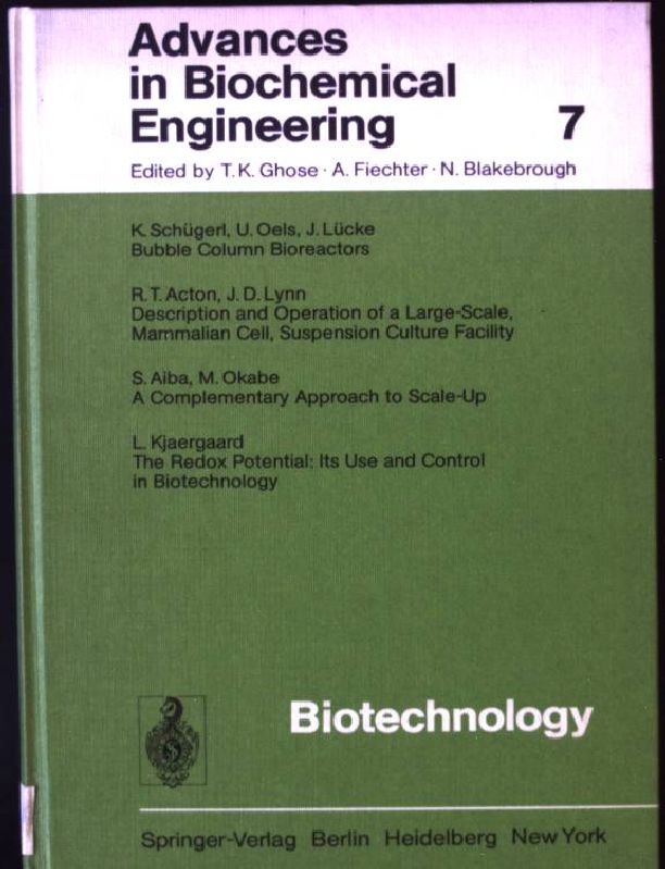 Biotechnology Advances in Biochemical Engineering/Biotechnology, Band 7 - Schügerl, Karl, T. Scheper and Shimshon Belkin