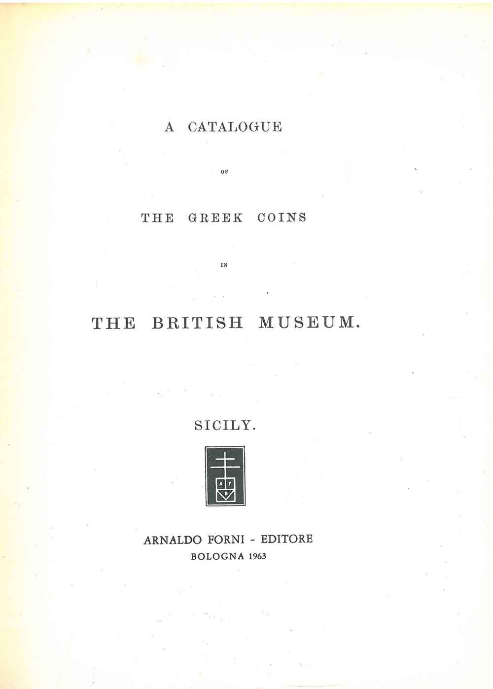 A catalogue of greek coins in the British Museum. Sicily - Poole Reginald Stuart