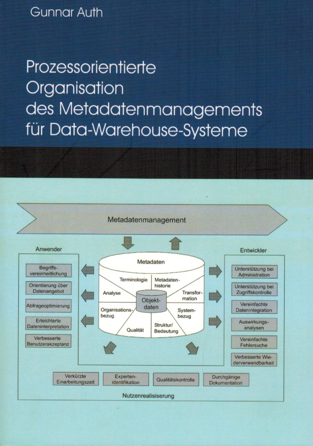 Prozessorientierte Organisation des Metadatenmanagements für Data-Warehouse-Systeme - Auth, Gunnar