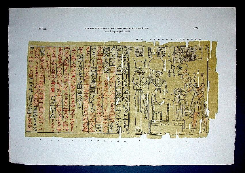 Papyrus Egyptien Funeraire Hieroglyphique T 77 Du Musee D Antiquites Des Pays Bas A Leide Publie D Apres Le Ordres Du Gouvernement Monuments Egyptiens By Leemans C Conrad W Willem Pleyte Hardcover 17