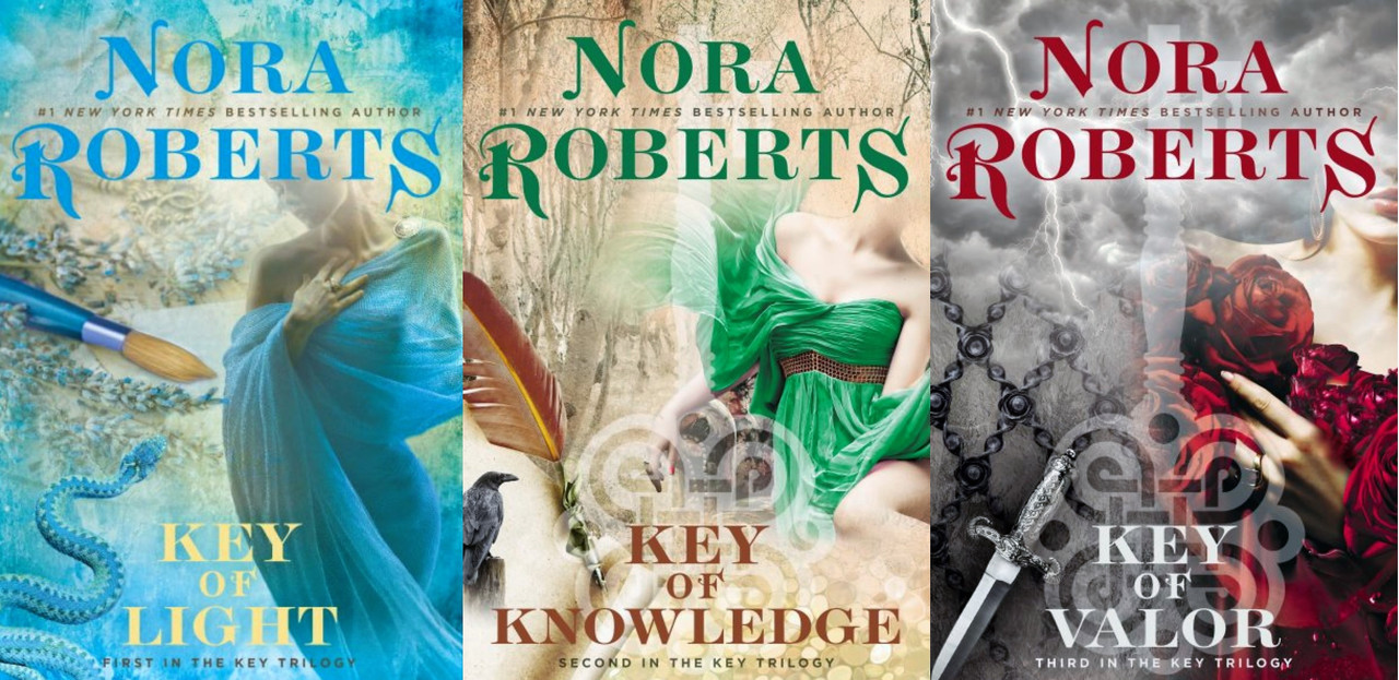 Nora Roberts KEY TRILOGY in LARGE TRADE PAPERBACK Editions Set of Books