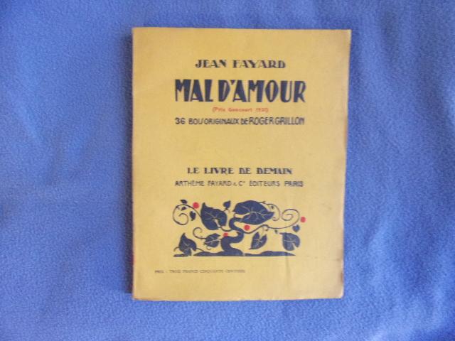 Mal D Amour By Jean Fayard 1924 Arobase Livres
