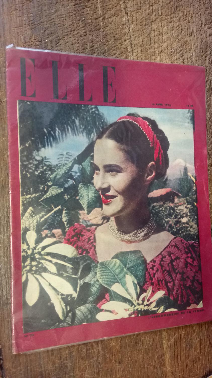Elle n° 22 l'hebdomadaire de la femme 16 avril 1946: Bon Couverture ...