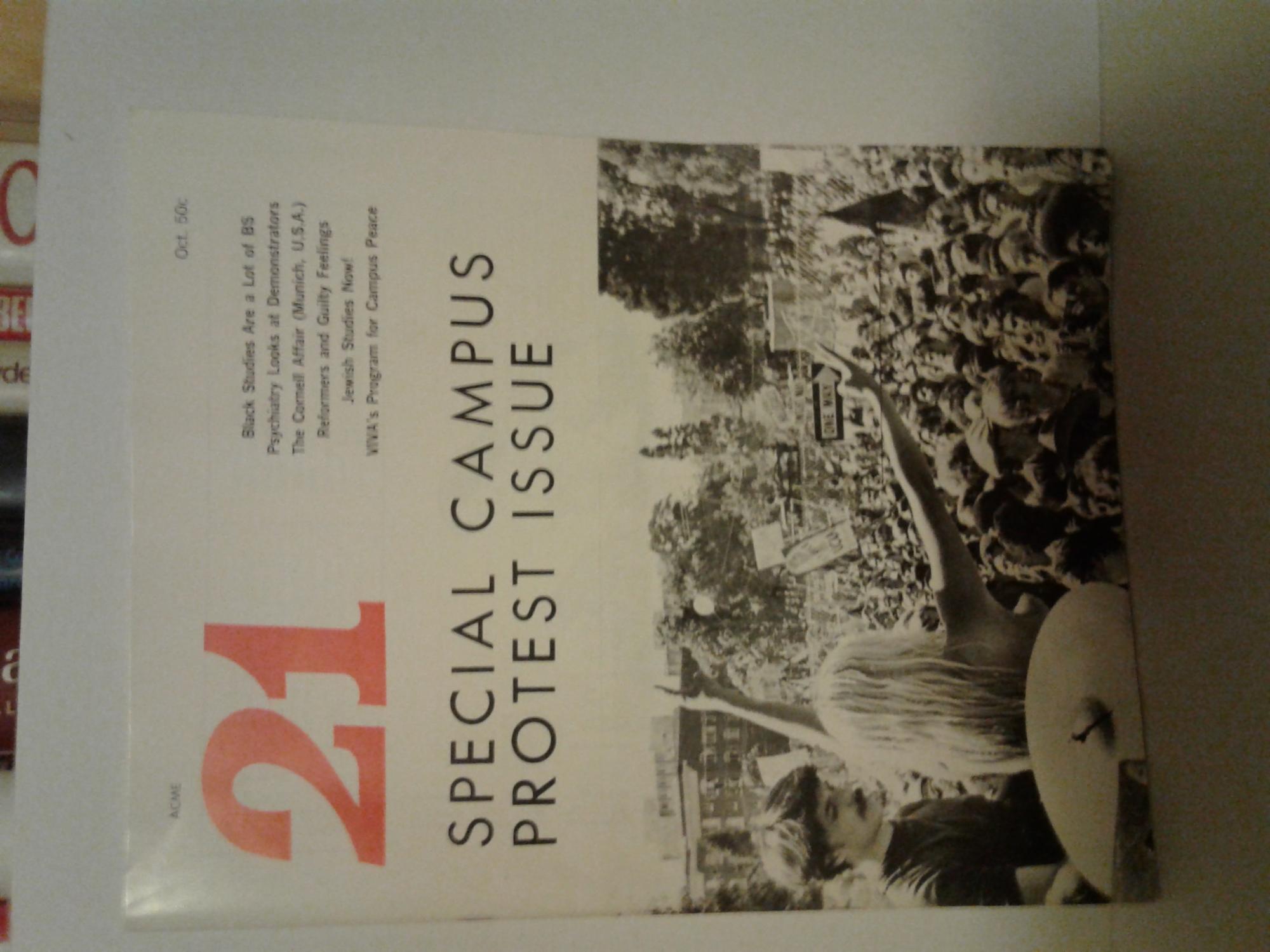 21: Special Campus Protest Issue Schindler, Gordon (editor) [Assez bon] [Couverture souple]