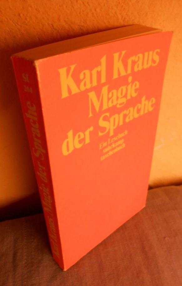Magie Der Sprache by Karl Kraus: Wie neu Softcover (1974) 1. Auflage  Araki Antiquariat Georg Dehn