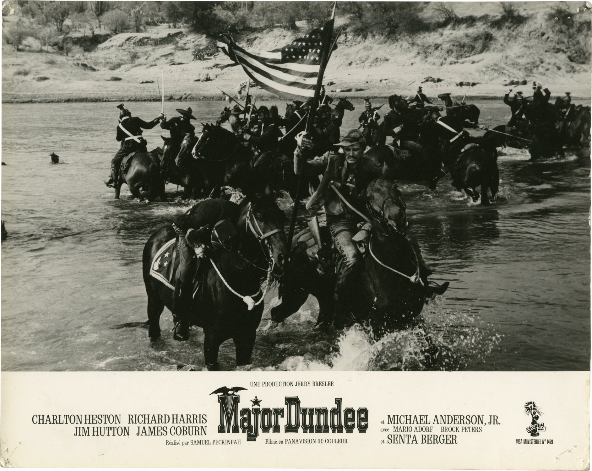 Major Dundee Collection Of 7 Original Lobby Cards From The 1965 Film By Peckinpah Sam Director Screenwriter Harry Julian Fink Oscar Saul Screenwriters Charlton Heston Richard Harris James Coburn Starring 1965 Manuscript Nbsp Nbsp