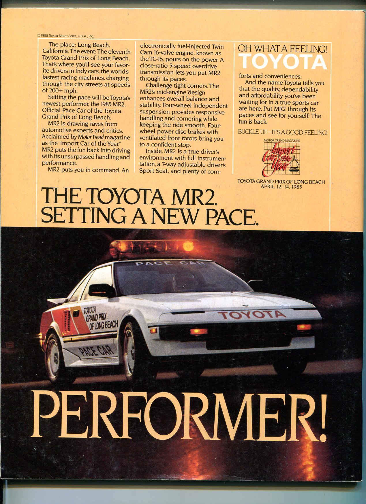 非売品☆昭和レトロ☆80年代☆旧車 トヨタ MR2 ポスター LONG