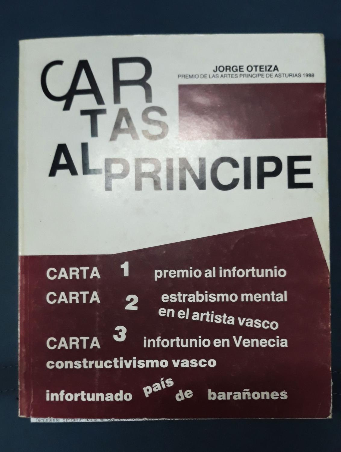 CARTAS AL PRINCIPE - JORGE OTEIZA