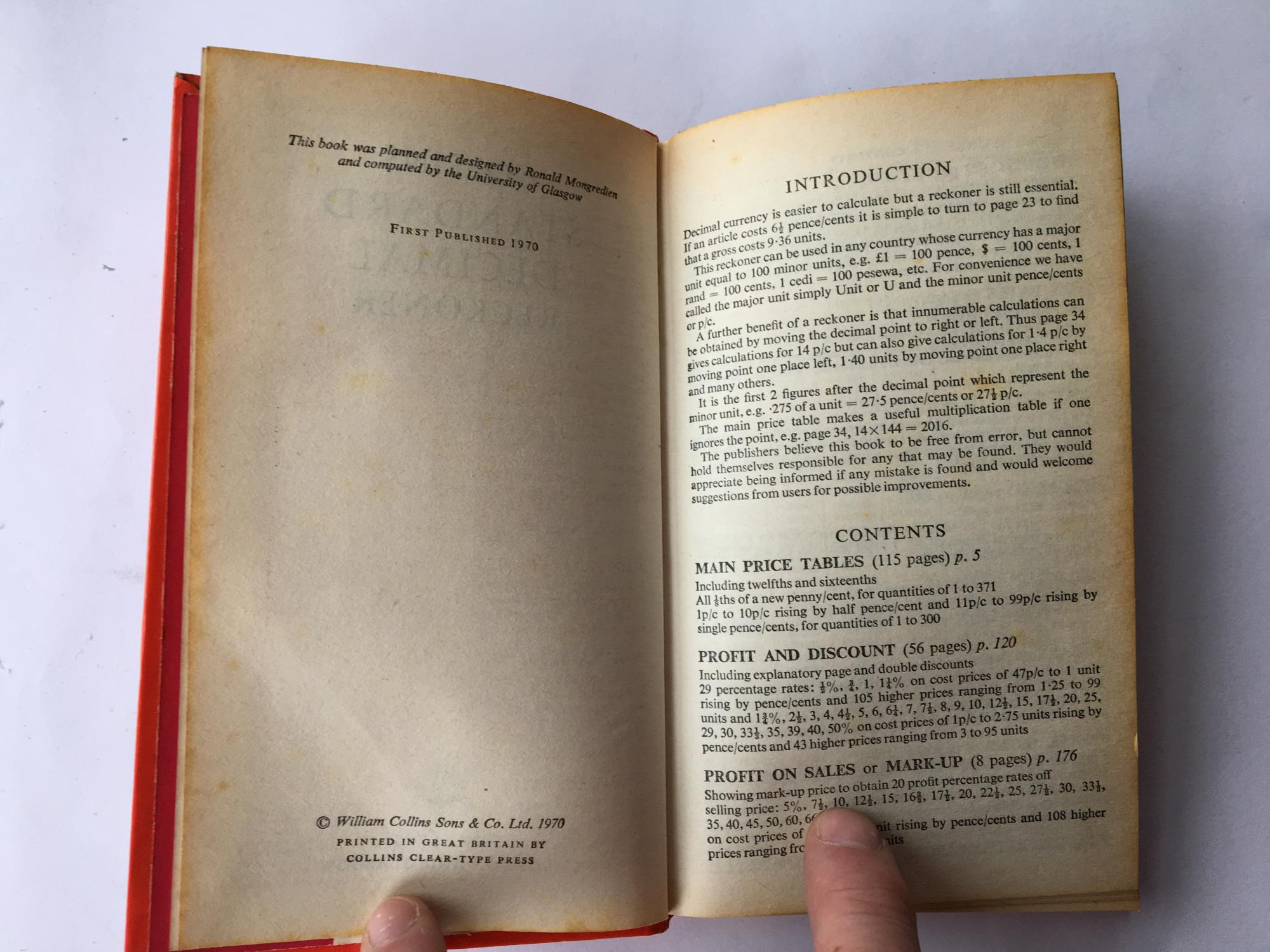 Standard Decimal Reckoner By Various Very Good Hardcover 1970 1st standard-decimal-reckoner-by-various-very-good-hardcover-1970-1st