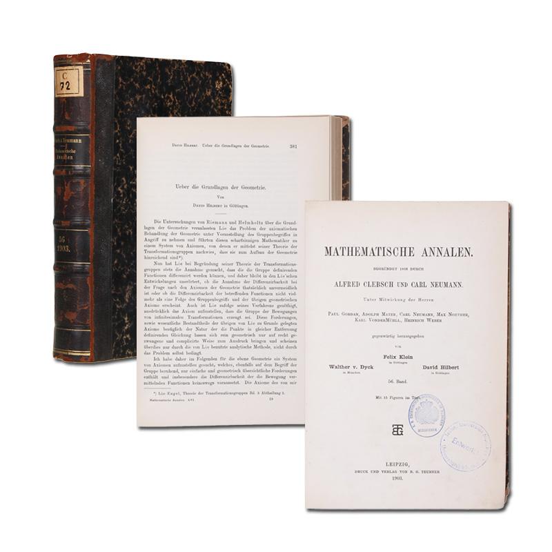 Über die Grundlagen der Geometrie. SS. 381422. In Mathematische