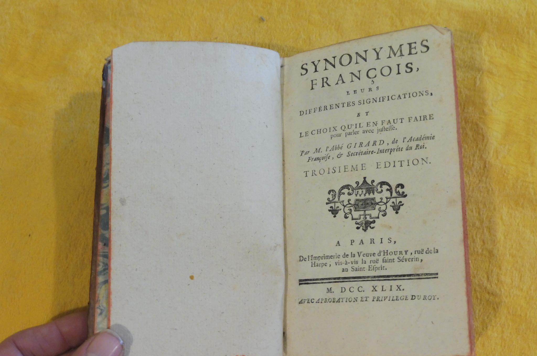 Synonymes Français, Leurs Différentes Significations, Et Le Choix Qu'il