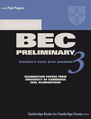 Cambridge BEC Preliminary 3: Student's Book with answers