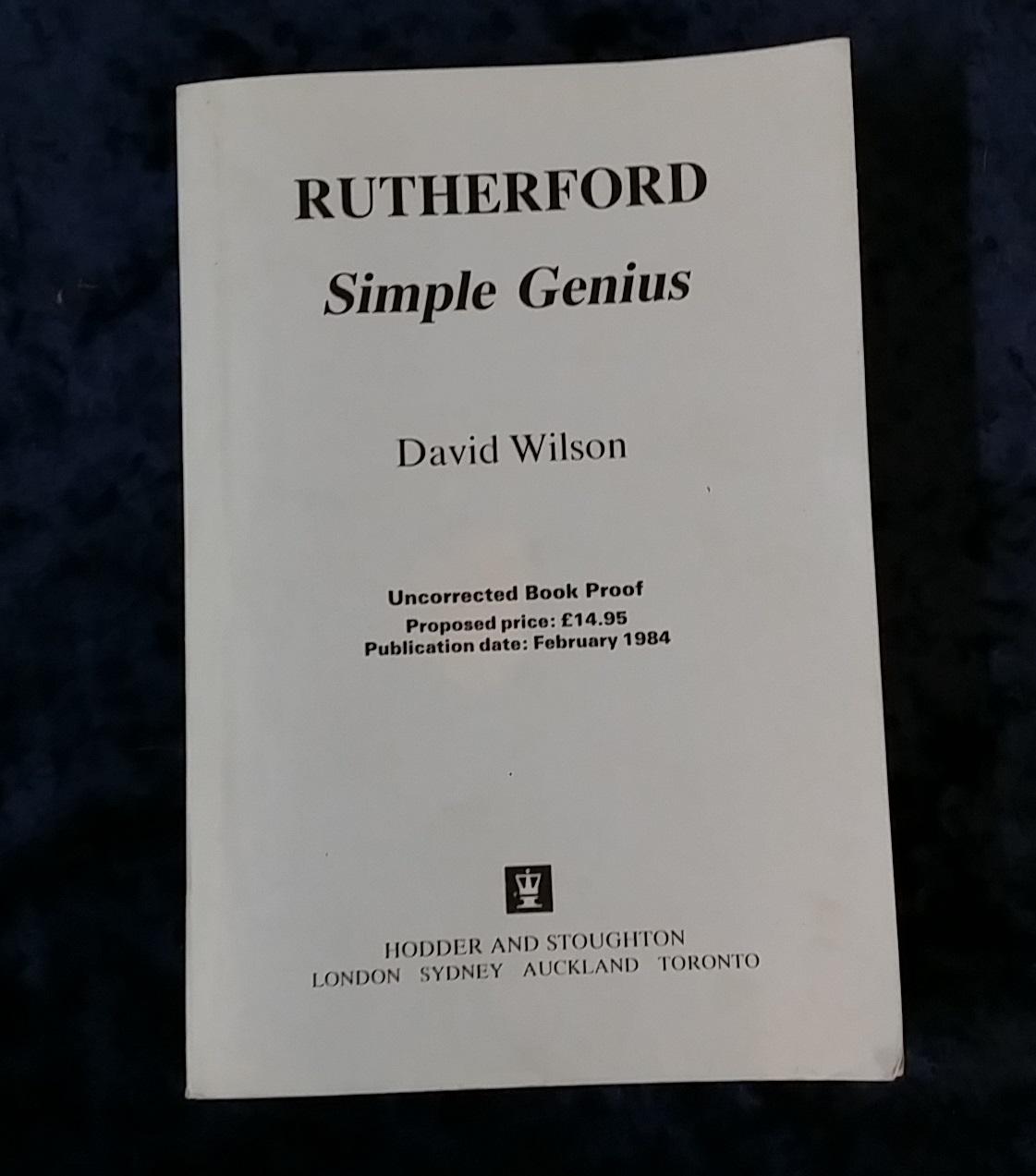 RUTHERFORD SIMPLE GENIUS - DAVID WILSON