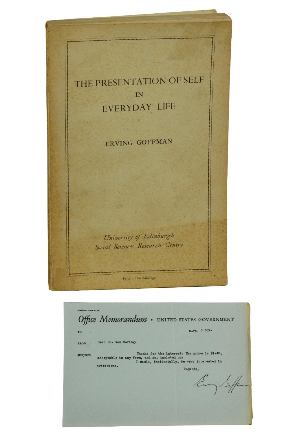 the presentation of self erving goffman