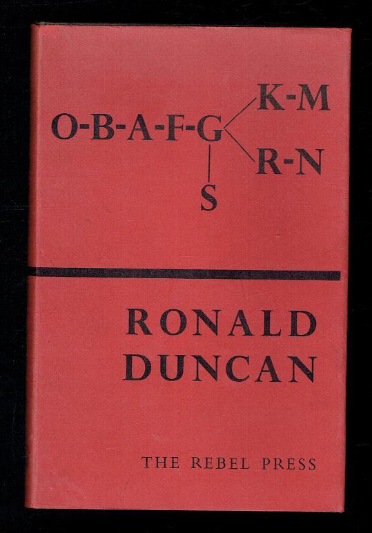 O B A F G K M R N S A Play In One Act For Stereophonic Sound Signed By Author De Duncan Ronald Very Good Hardcover 1964 Sonnets And Symphonies