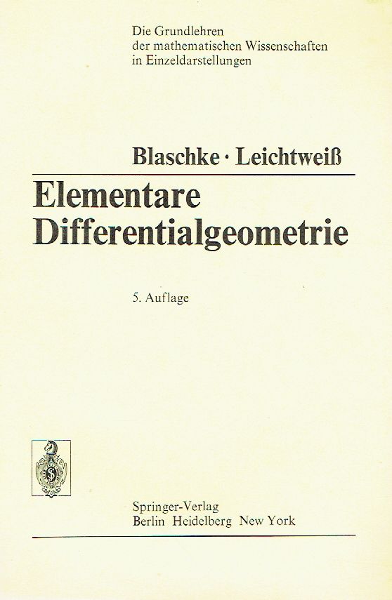 Elementare Differentialgeometrie.