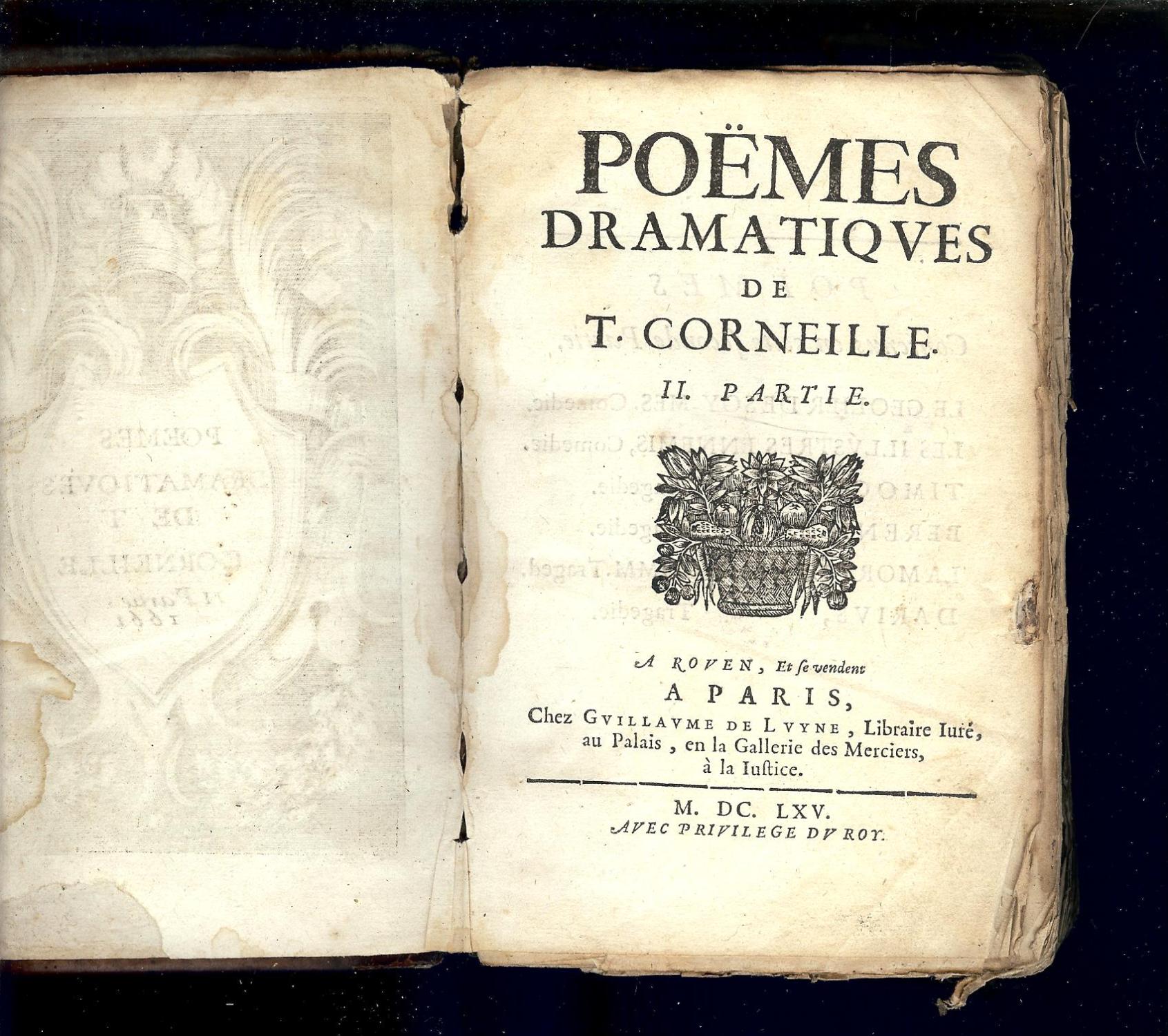 POËMES DRAMATIQUES de T. CORNEILLE - ...