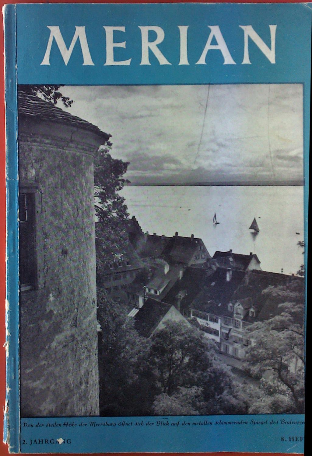 MERIAN Bodensee, 8. HEFT - 2. Jahrgang - Hrsg. Heinrich Leippe