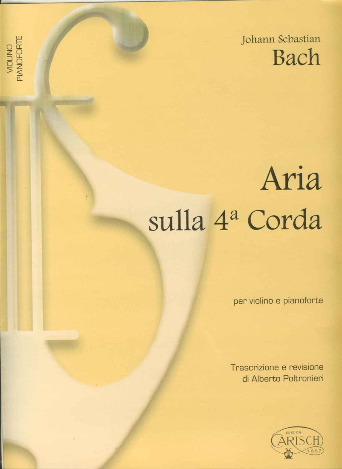 BACH - Aria de la Suite en Re Mayor (BWV:1068) para Violin y Piano (Poltronieri) - BACH