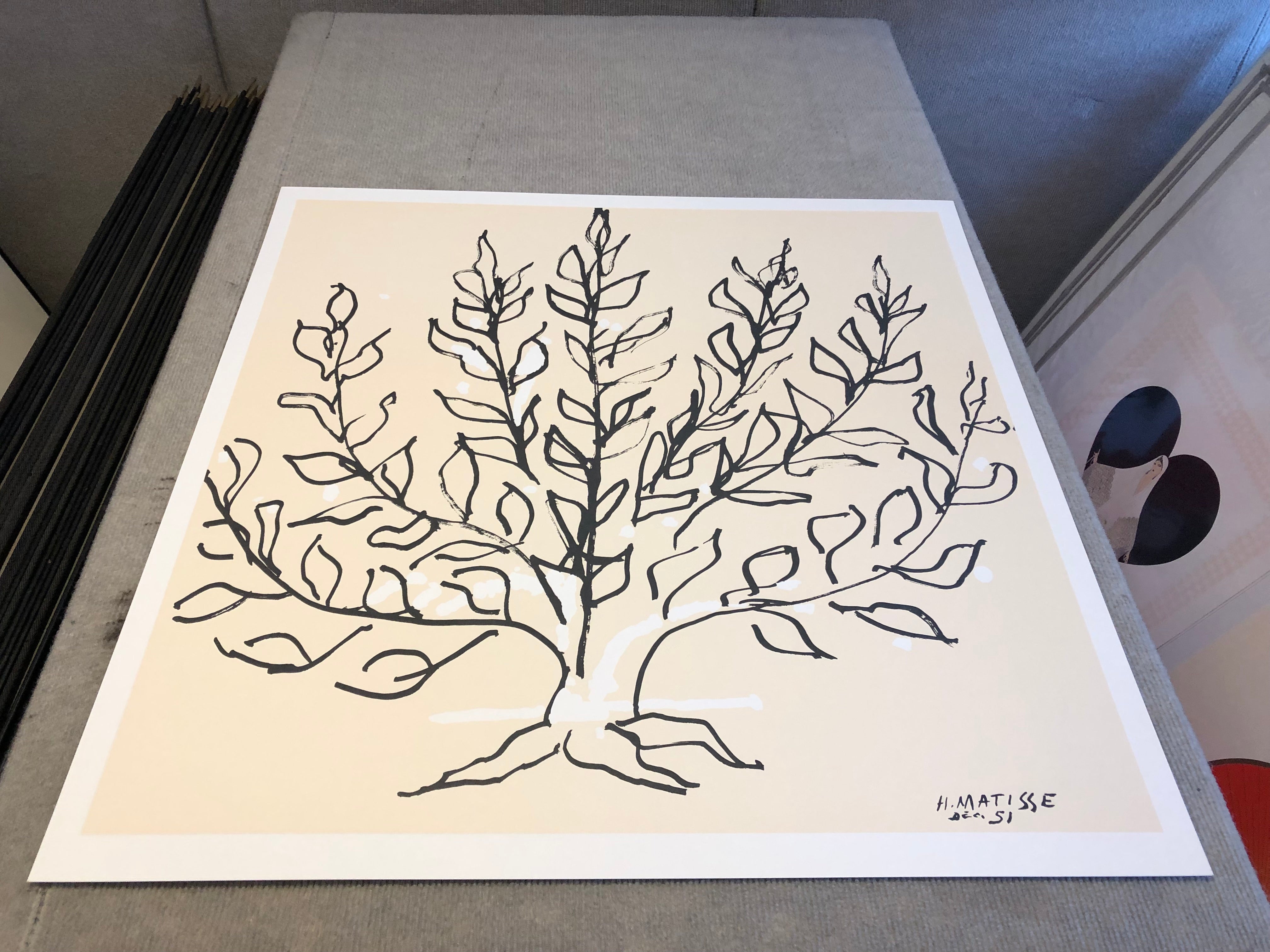 HENRI MATISSE Le Buisson 27" x 27" Lithograph 2010 Impressionism Black