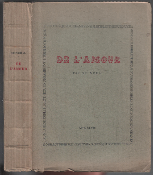 De L Amour De Stendhal 1948 Librairie Philippe Arnaiz