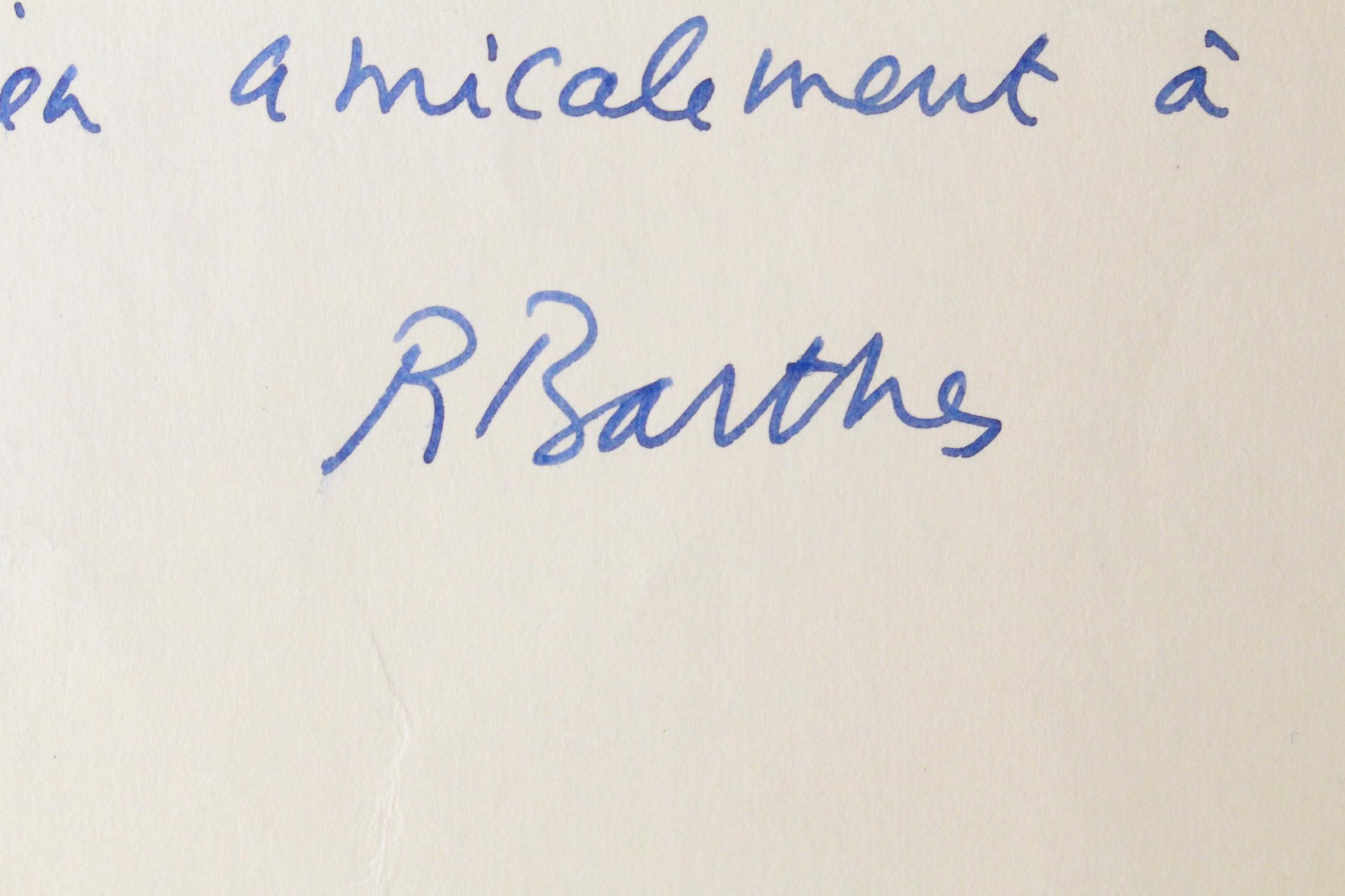 Carte autographe signée de Roland Barthes à René Wintzen von BARTHES ...
