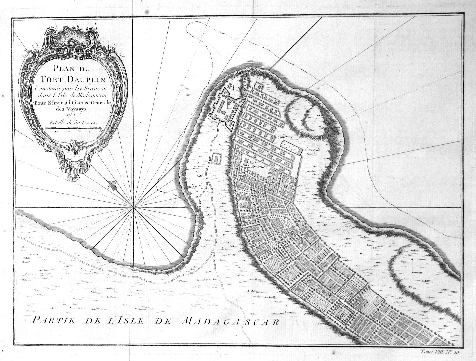 Fort Dauphin Madagascar Map Plan Du Fort Dauphin" - Tolagnaro Taolagnaro Madagascar Island Insel Ile By  Bellin, Jacques-Nicolas (1703-1772):: (1750) Map | Antiquariat Steffen  Völkel Gmbh