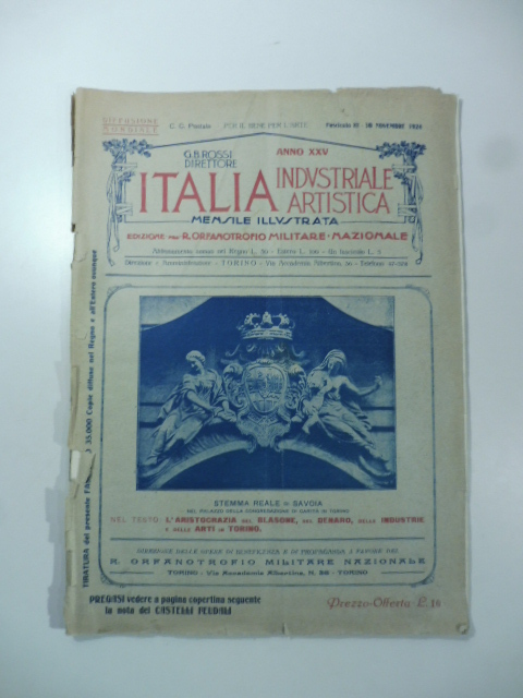 Abebooks L'Italia industriale artistica. Fascicolo XI 30 novembre 1924